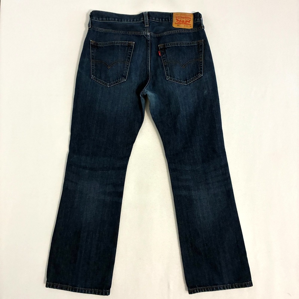 Levi's 527 Bootcut Jeans Men's 33x30 Denim Dark Wash Straight Leg Classic Preppy